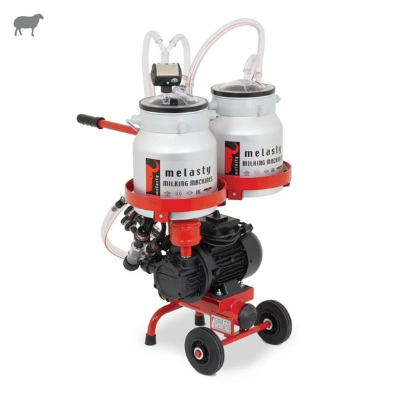 Melasty Micro İkili Koyun Süt Sağma Makinesi (Çift Güğümlü) (Alüminyum-Kauçuk) (Kuru) ürün görseli