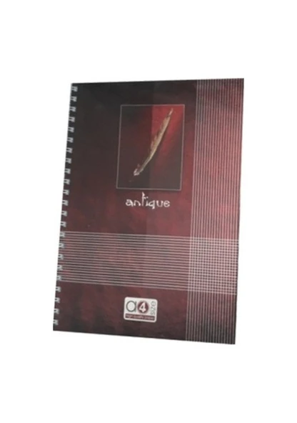 Özkan Defter 160 Yaprak Kareli Tel Sipiral A4 Sert Kapak Bordo Tonlu