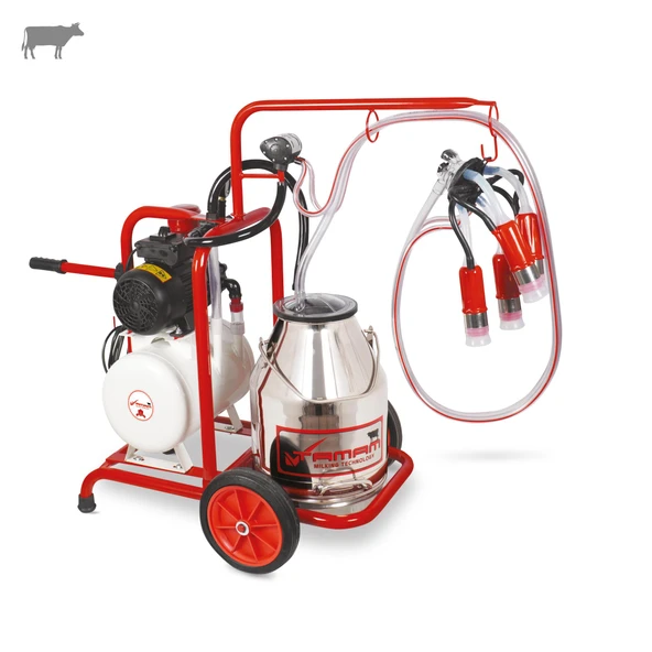 Tamam Tekli İnek Süt Sağma Makinesi (Paslanmaz Güğüm-Silikon) (Yağlı) ürün görseli 1