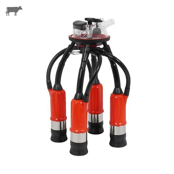 Melasty 240 cc Sağım Demeti (Kırmızı Kılıf/Kutay Ø26 Uzun Meme Lastiği-Kauçuk) ürün görseli