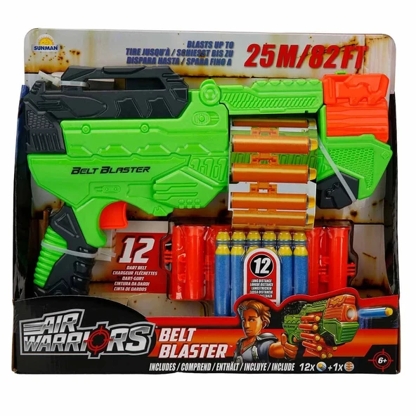 Air Warriors Belt Blaster Sünger Dart Atan Oyuncak - Resim 3