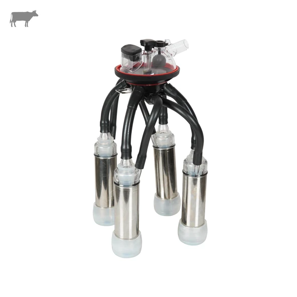 Melasty 240 cc Sağım Demeti (Yarım Tip Paslanmaz Kılıf/Algan 24 Kısa Meme Lastiği-Silikon) ürün görseli