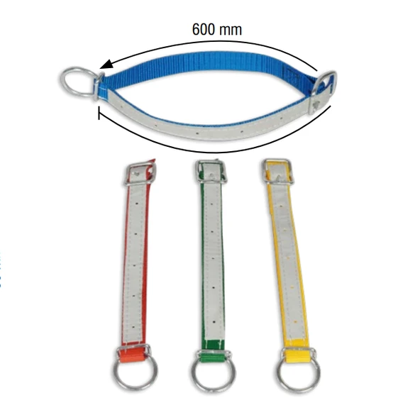 Melasty Küçükbaş Boyun Kayışı Delikli Derili (Mavi - 60 cm) - Resim 2