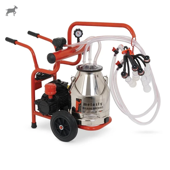 Melasty Junior İkili Keçi Süt Sağma Makinesi (Paslanmaz Güğüm-Silikon) (Kuru) ürün görseli 1