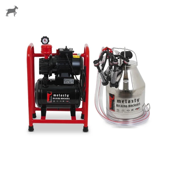 Melasty Tek Güğüm Üniteli Sabit Sistem Keçi Süt Sağma (Paslanmaz Güğüm-Kauçuk Memelik-Kuru) ürün görseli