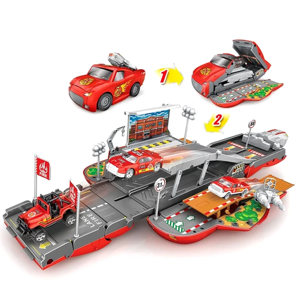 Işıklı ve Sesli Fırlatma Rampasına Dönüşebilen Araba ürün görseli