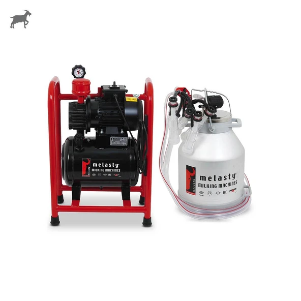 Melasty Tek Güğüm Üniteli Sabit Sistem Keçi Süt Sağma (Alüminyum Güğüm-Silikon Memelik-Yağlı) ürün görseli 1