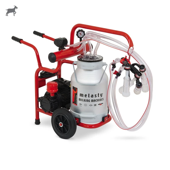 Melasty Junior İkili Keçi Süt Sağma Makinesi (Alüminyum Güğüm-Silikon) (Yağlı) ürün görseli