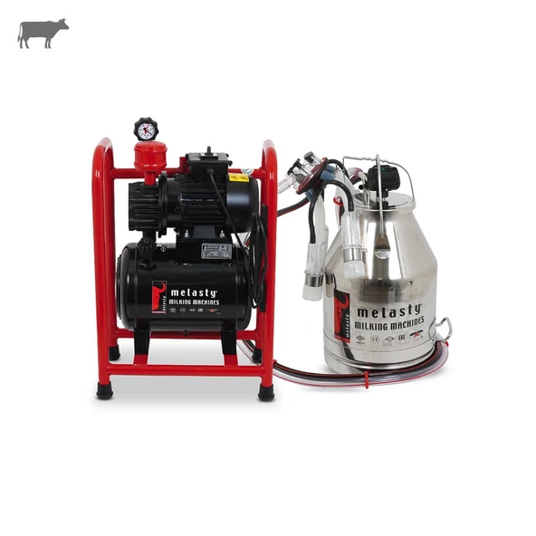 Melasty Tek Güğüm Üniteli Sabit Sistem İnek Süt Sağma (Paslanmaz Güğüm-Silikon Memelik-Kuru) ürün görseli