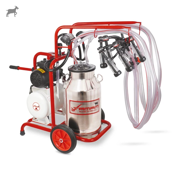 Tamam Dörtlü Keçi Süt Sağma Makinesi (Paslanmaz Güğüm-Kauçuk) (Kuru) ürün görseli