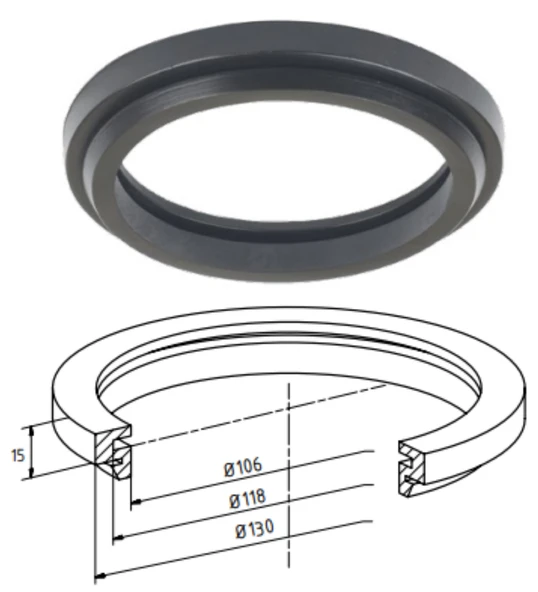 Melasty Süt Sağma Makinesi Vakum Tankı Yan Kapak Contası (Universal Model) - 2