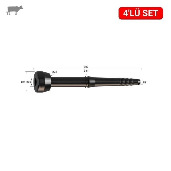 Melasty Kunter Uzun Meme Lastiği (Kauçuk Memelik - 4 lü Paket) ürün görseli