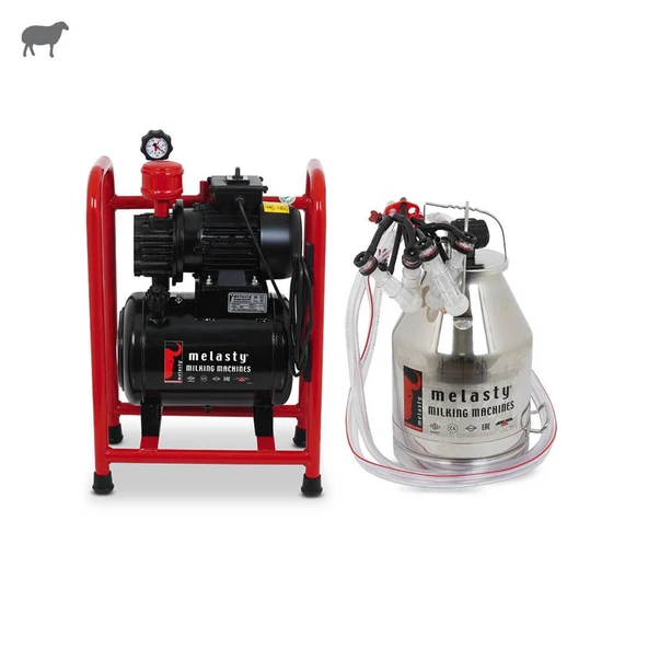 Melasty Tek Güğüm Üniteli Sabit Sistem Koyun Süt Sağma (Paslanmaz Güğüm-Silikon Memelik-Yağlı) ürün görseli