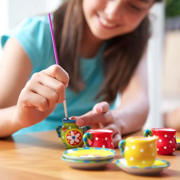 4M Mini Çay Seti Boyama Seti - 4