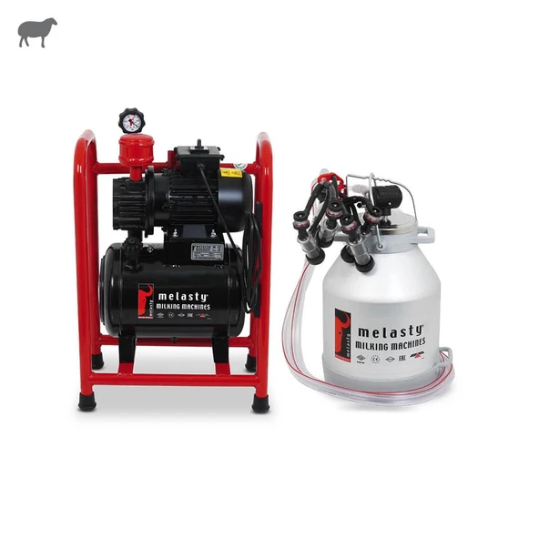 Melasty Tek Güğüm Üniteli Sabit Sistem Koyun Süt Sağma (Alüminyum Güğüm-Kauçuk Memelik-Yağlı) ürün görseli 1