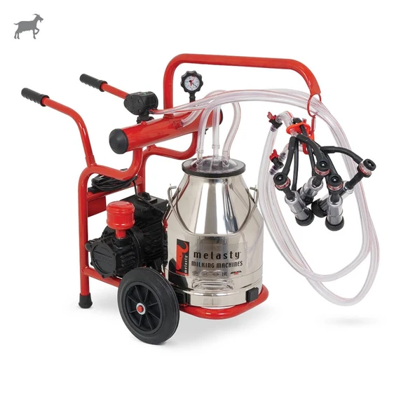 Melasty Junior İkili Keçi Süt Sağma Makinesi (Paslanmaz Güğüm-Kauçuk) (Kuru) ürün görseli