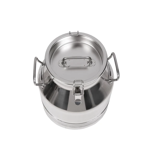 Melasty Süt Sağma Makinesi Paslanmaz Süt Güğümü (30 Litre İki Kulplu Kapaklı Ø208 mm Geniş Ağız) - Resim 3