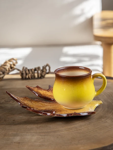 Çınar Handmade Kahve Fincanı Sarı-150 ml.