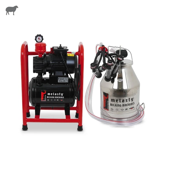 Melasty Tek Güğüm Üniteli Sabit Sistem Koyun Süt Sağma (Paslanmaz Güğüm-Kauçuk Memelik-Yağlı) ürün görseli