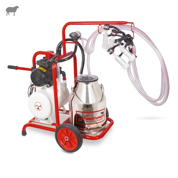 Tamam İkili Koyun Süt Sağma Makinesi (Paslanmaz Güğüm-Silikon) (Kuru) ürün görseli