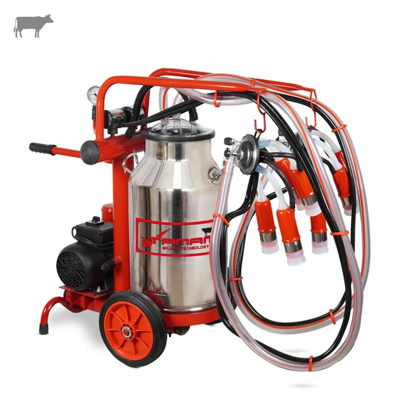 Tamam Ecomini İkili İnek Süt Sağma Makinesi (Paslanmaz Güğüm-Silikon) (Kuru) ürün görseli