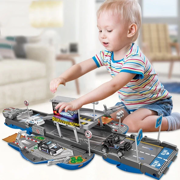 Işıklı ve Sesli Fırlatma Rampasına Dönüşebilen Araba - Resim 3