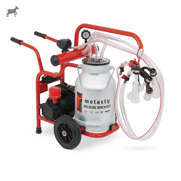 Melasty Junior İkili Keçi Süt Sağma Makinesi (Alüminyum Güğüm-Silikon) (Kuru) ürün görseli 1