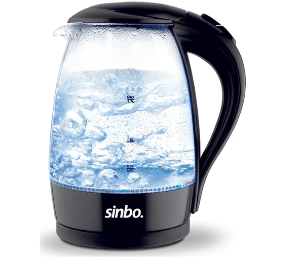 Sinbo SK-7338 2000 W 1.7 lt Cam Kettle Siyah ürün görseli