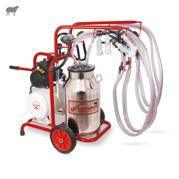 Tamam Dörtlü Koyun Süt Sağma Makinesi (Paslanmaz Güğüm-Silikon) (Yağlı) ürün görseli