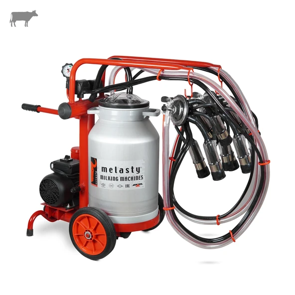 Melasty Ecomini İkili İnek Süt Sağma Makinesi (Alüminyum Güğüm-Kauçuk) (Kuru) ürün görseli 1