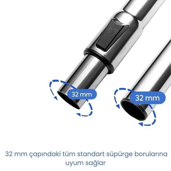 Arnica Süpürgelere Uygun Aquamop Süpürge & Mop Dual Başlık - Resim 3