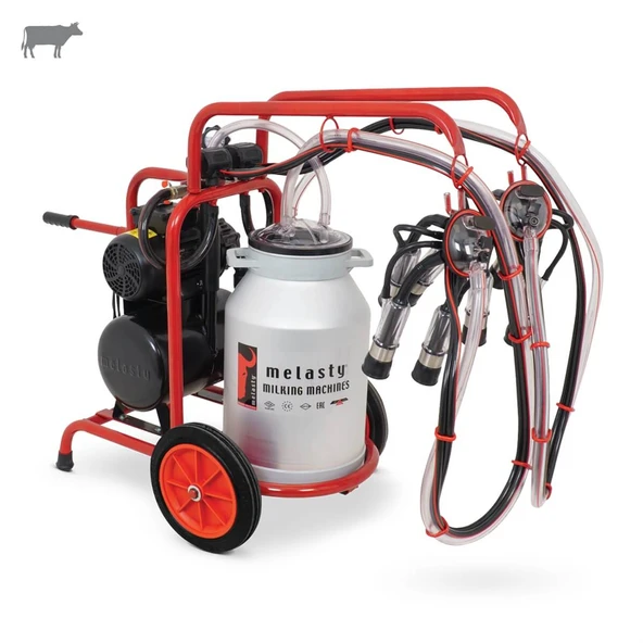 Melasty İkili İnek Süt Sağma Makinesi (Alüminyum Güğüm-Kauçuk) (Yağlı) ürün görseli 1