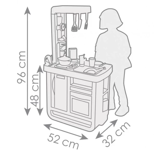 Smoby Bon Appetit Mutfak 310824 - Resim 5