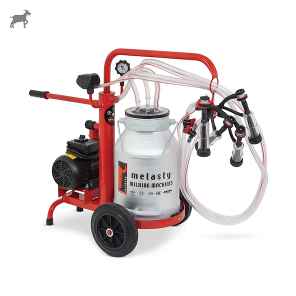 Melasty Ecomini İkili Keçi Süt Sağma Makinesi (Alüminyum Güğüm-Kauçuk) (Yağlı) ürün görseli 1
