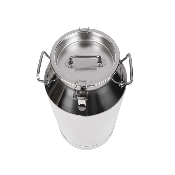 Melasty Süt Sağma Makinesi Paslanmaz Süt Güğümü (50 Litre İki Kulplu Kapaklı Ø208 mm Geniş Ağız) - Resim 3