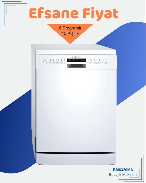 Profilo BM6320MA 6 Programlı Bulaşık Makinesi ürün görseli