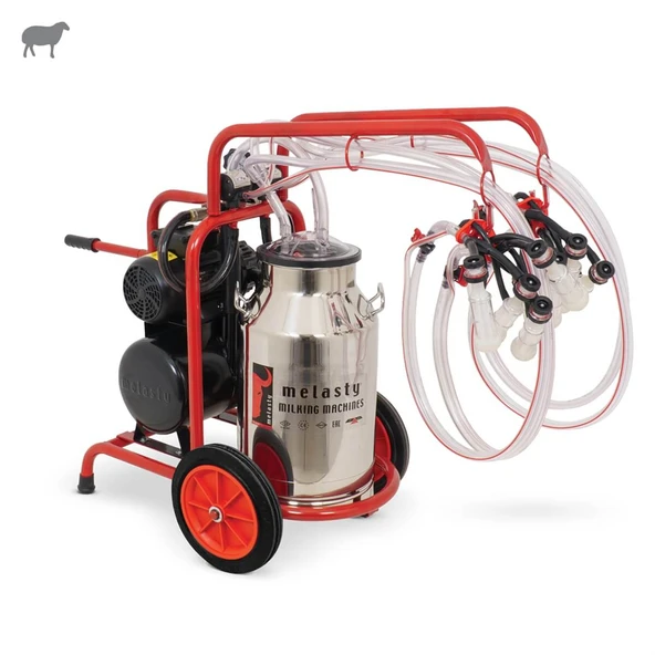 Melasty Dörtlü Koyun Süt Sağma Makinesi (Paslanmaz Güğüm-Silikon) (Yağlı) ürün görseli 1