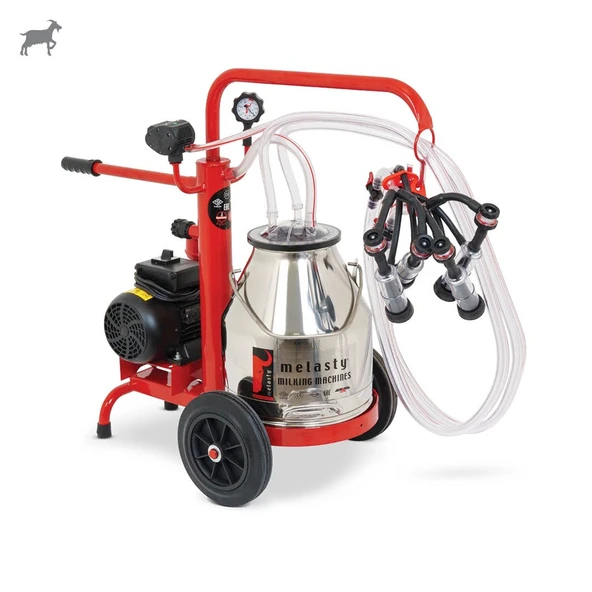 Melasty Ecomini İkili Keçi Süt Sağma Makinesi (Paslanmaz Güğüm-Kauçuk) (Kuru) ürün görseli 1