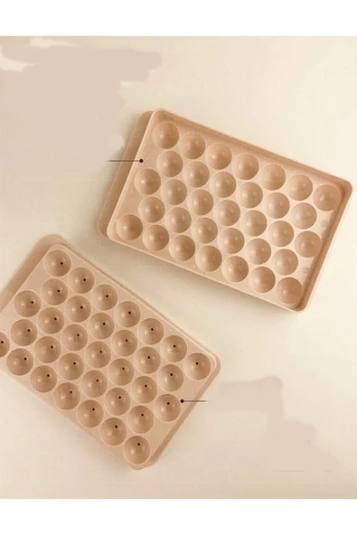 2 li Buz Kalıbı 33 Bölmeli Kristall Küre Buzluk - Mini Yuvarlak Buz Kalıbı (pV) ürün görseli 1