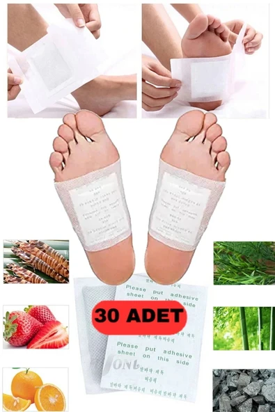 30 Adet Detoks Kilo Azaltıcı Ayak Bandı Detox Sağlık Vücut Temizleyici Toksin Bandı Vücut Pro Kinok - Resim 2
