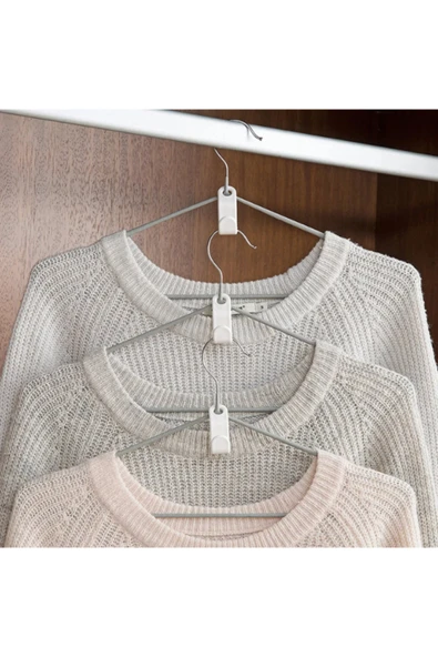 Askı Çoğaltıcı Dolap Içi Pratik Gömlek Elbise Tişört Kıyafet Düzenleyici Çoğaltıcı 10 Adet - Resim 2