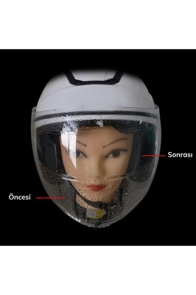 Biomak® Buğu Önleyici Motosiklet Kaskı Vizörü Su Geçirmez Dayanıklı Çizik Koruma Lens Filmi - 3