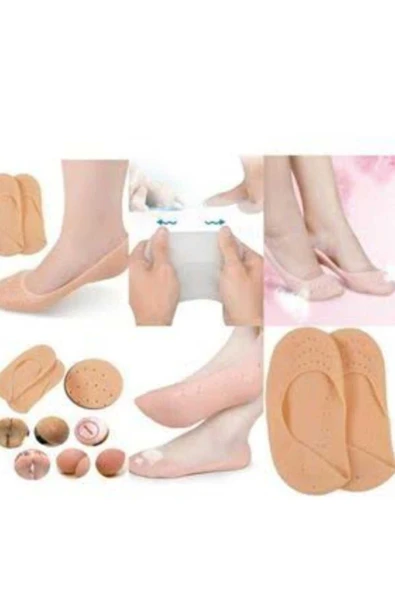 Ayak Bakım Çorabı Yumuşak Silikon Patik Çorap Topuk Çatlak Giderici (Çift) ürün görseli 1
