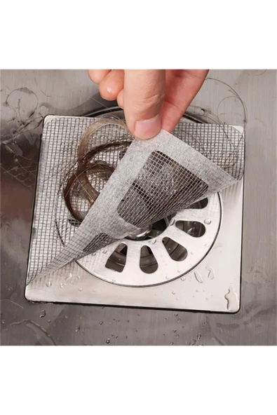 10 Adet Banyo Gider Süzgeci Saç Yakalayıcı Süzgeç Banyo Duş Gider Tıkanık Önleyici Süzgeç - Resim 6