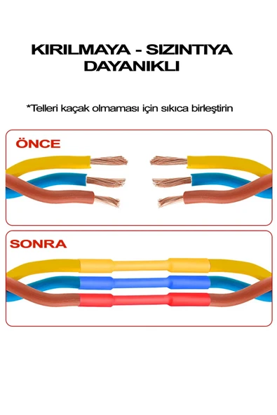 560 Adet Kutulu Makaron Kablo Seti Isıyla Daralan Kablo Tamir Kiti Yalıtım Onarım Koruyucu Kaplama - Resim 5