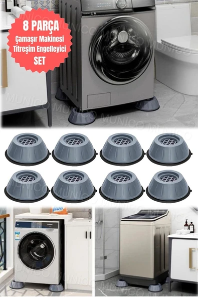 Çamaşır Makinesi Pedleri - 8 Adet Kaymaz Çamaşır Makinesi Stoper Seti - 8 Parça Titreşim Önleyici - 2