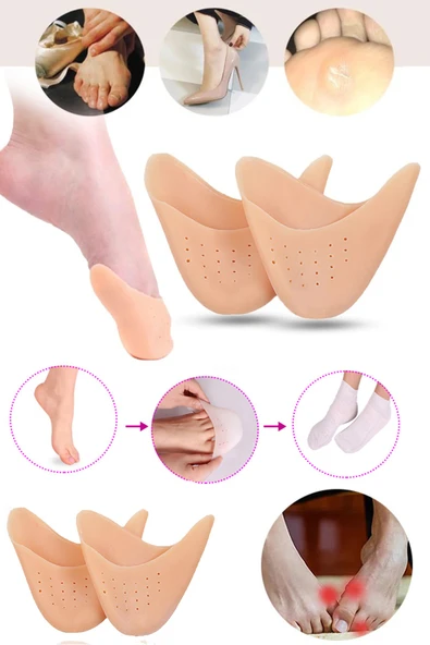 2 Li Silikon Parmak Gömleği Ayak Parmak Koruyucu Tüm Parmakları Kapatan Ayak Bunyon Gömlek - 3