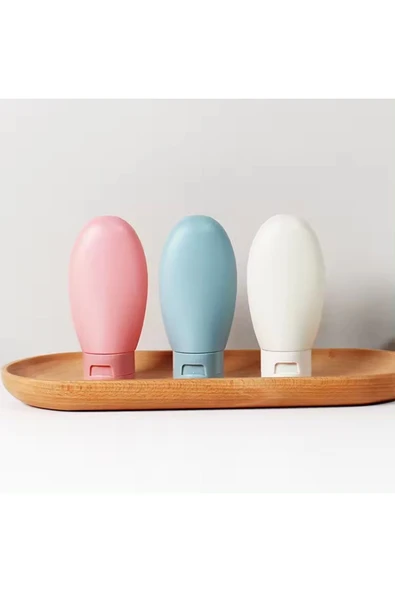 3 Adet Seyahat Tipi Doldurulabilir Krem Şampuan Duş Jeli Sprey Losyon Şişe Seti Krem Kutusu 60 Ml - 6