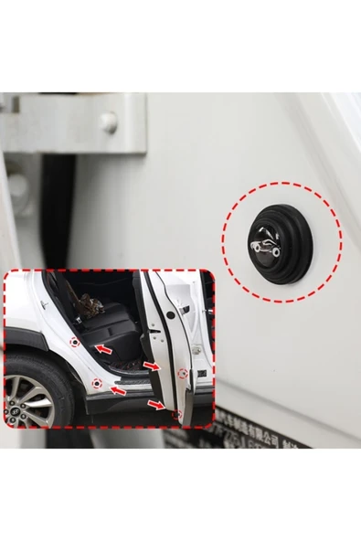 10 Adet Oto Kapı Stoperi Araç Otomobiller Kapı Çarpma Önleyici Araba Kapı Ses ve Darbe Emici Pad - Resim 2