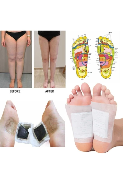 10 Adet Bitkisel Detox Ayak Bandı Toksin Atıcı Detoksu Bantı Kinok - Resim 3